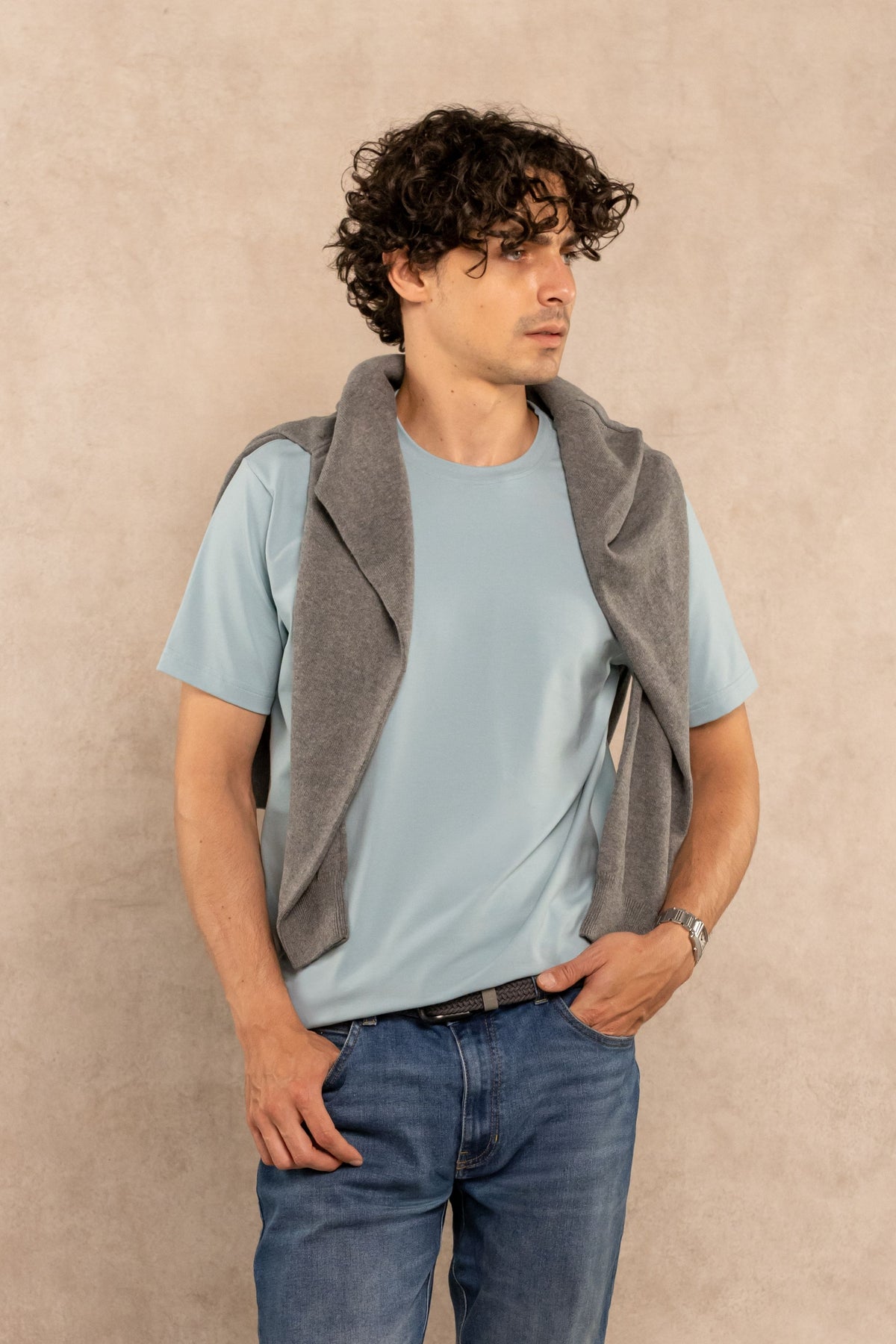 Camiseta Antimanchas Faded Blue