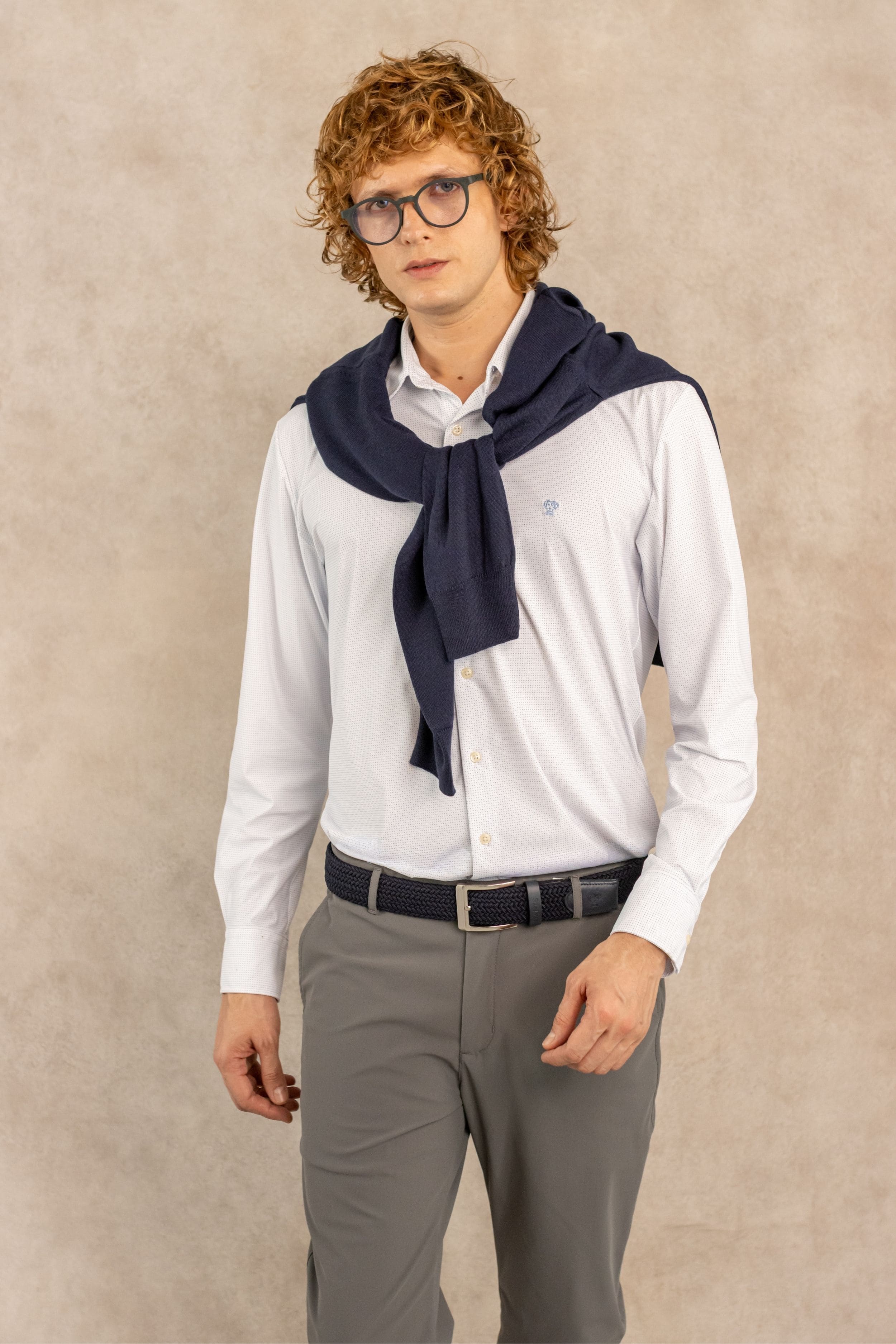 Camisa Performance Blue Dots