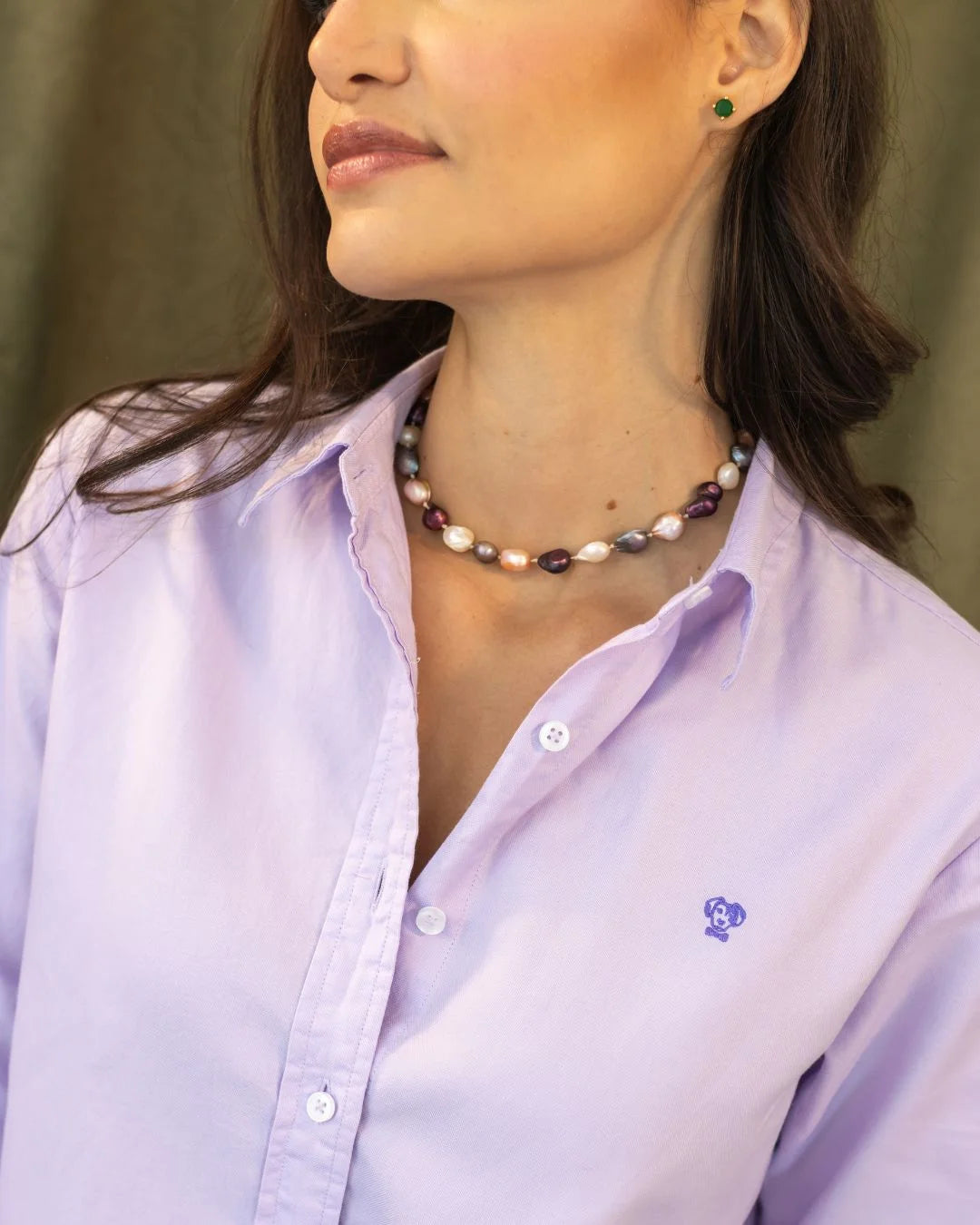 Camisa Antimanchas Oxford de Mujer Light Lavander