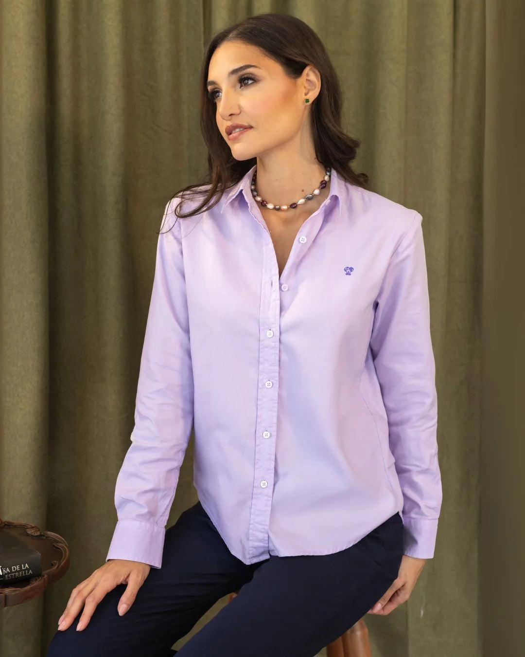 Camisa Antimanchas Oxford de Mujer Light Lavander