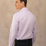 Camisa antimanchas Oxford lila marca DANTE para hombre regular fit foto espalda