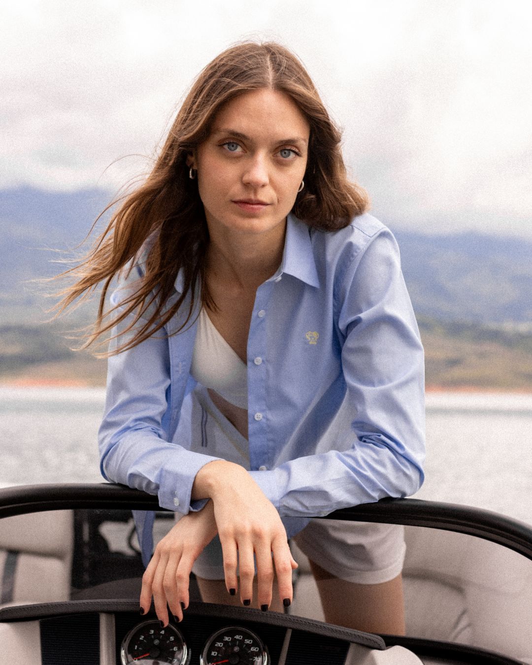 Camisa Antimanchas de Mujer Light Blue