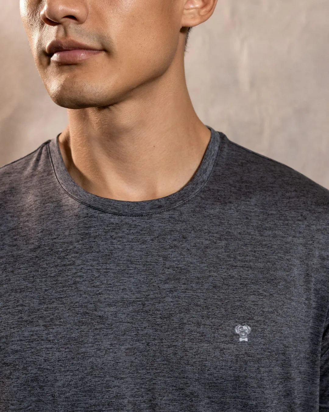 Camiseta Performance Antiarrugas Gris Jaspe Oscuro