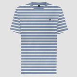 Camiseta antimanchas Rayas azul stone hombre marca DANTE tallaje regular fit foto mockup