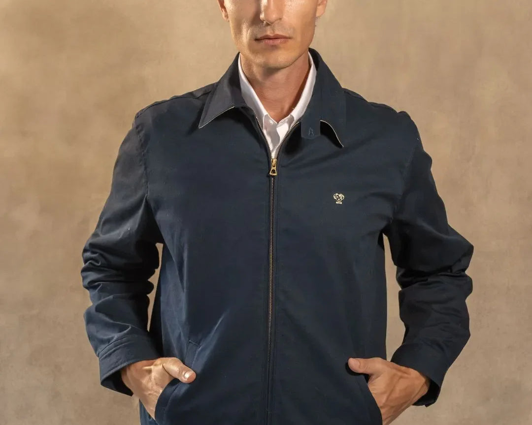 Chaqueta Antimanchas Kyoto Dark Blue para hombre marca DANTE foto modelo 2