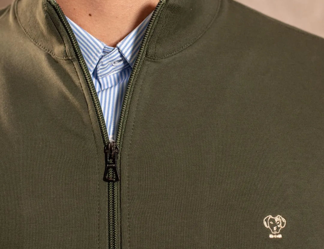 Full-Zip Antimanchas Verde Militar para hombre marca DANTE foto
 logo
