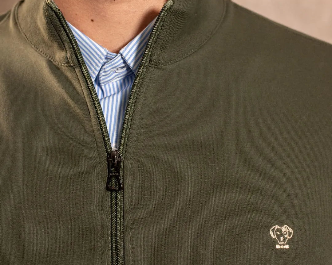 Full-Zip Antimanchas Verde Militar para hombre marca DANTE foto
 logo