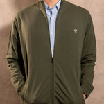 Full-Zip Antimanchas Verde Militar para hombre marca DANTE foto modelo2