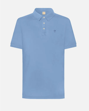 Polo Antimanchas Cuello Rígido Azul Chino marca DANTE tallaje regular fit foto mockup