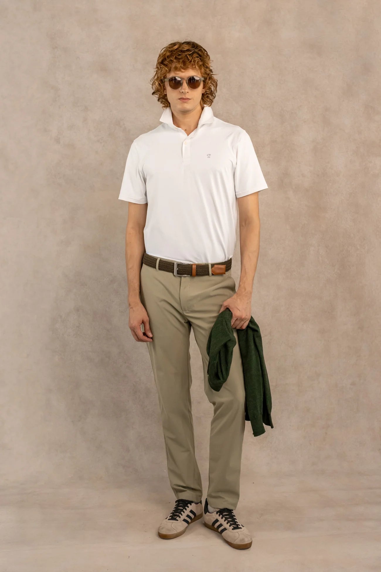 Polo Performance Antiarrugas Blanco