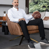 Camisa Performance blanca antiarrugas para hombre marca DANTE tallaje regular fit foto yepes ball