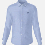 Camisa Performance cuadros azul oscuro antiarrugas para hombre marca DANTE tallaje regular fit foto mockup