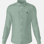 Camisa antimanchas Popelina Cuadros Verde Oscuro Luganos para hombre marca DANTE tallaje regular fit foto mockup