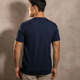 Camiseta antimanchas Dark Blue hombre marca DANTE tallaje regular fit foto espalda