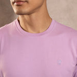 Camiseta antimanchas Lila Blue hombre marca DANTE tallaje regular fit foto logo