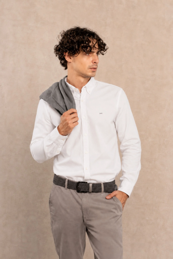 Camisa Antimanchas Popelina Blanca - Talla Regular
