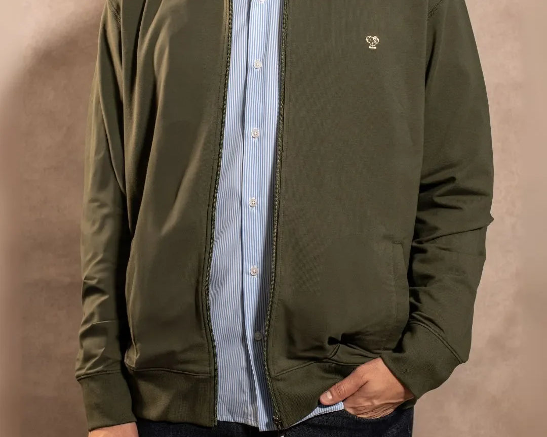 Full-Zip Antimanchas Verde Militar para hombre marca DANTE foto
