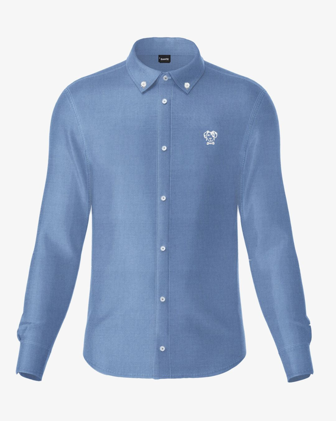 Camisa Antimanchas Oxford Azul Chino - Talla Regular