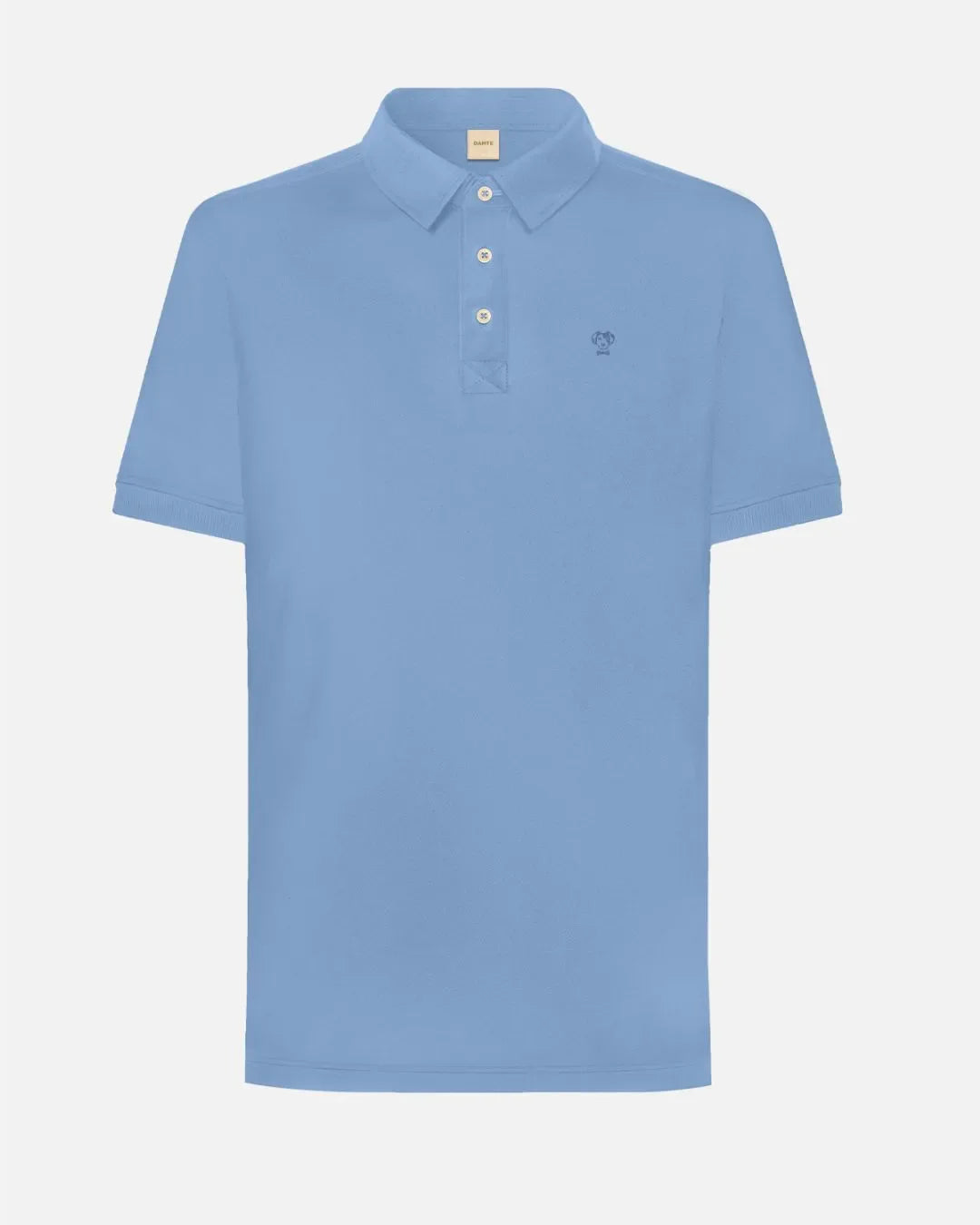Polo Antimanchas Cuello Rígido Azul Chino marca DANTE tallaje regular fit foto mockup