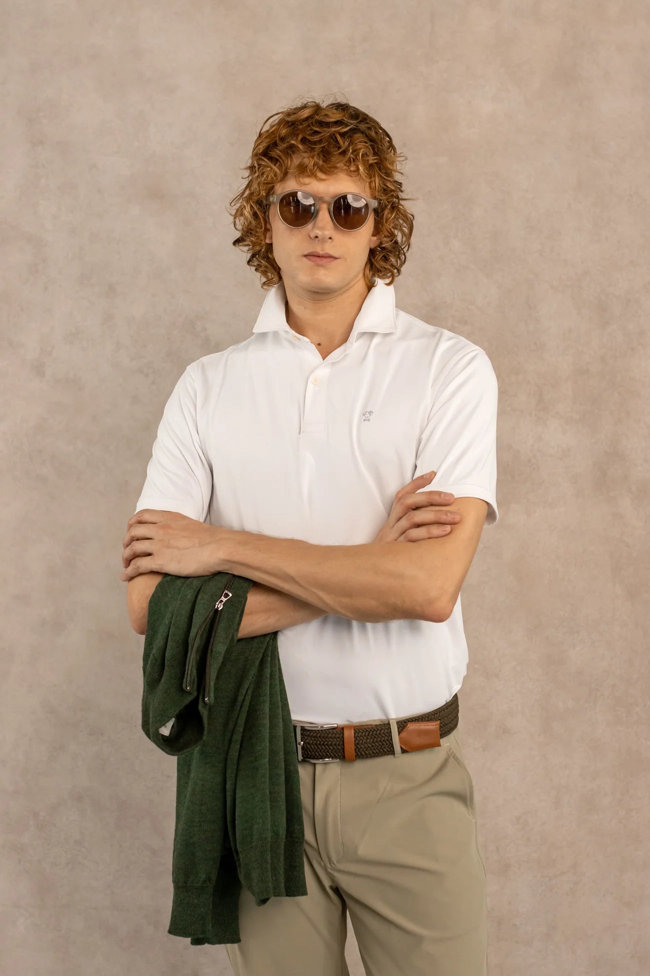 Polo Performance Antiarrugas Blanco